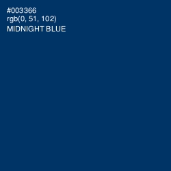 #003366 - Midnight Blue Color Image